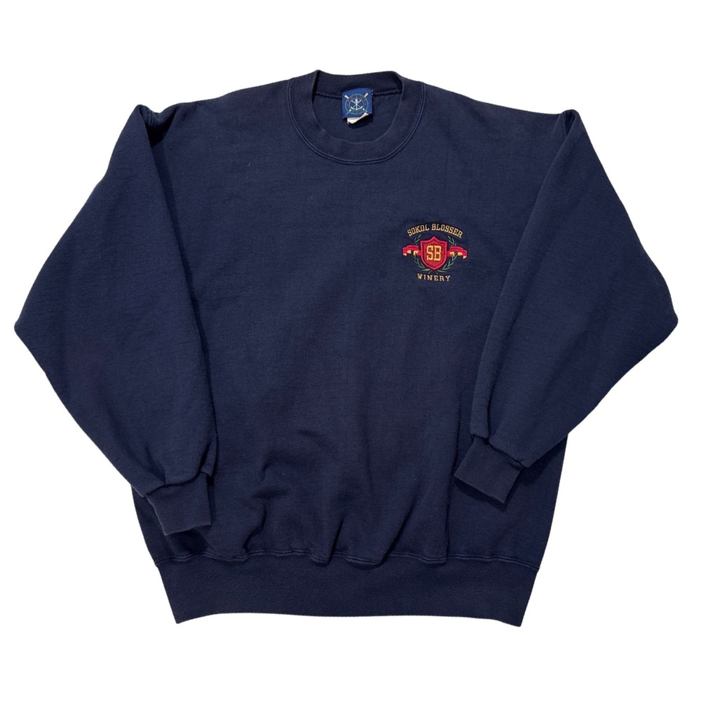 Vintage Oarsman Sokol Blosser Winery embroidered crewneck sweatshirt Men's-XL